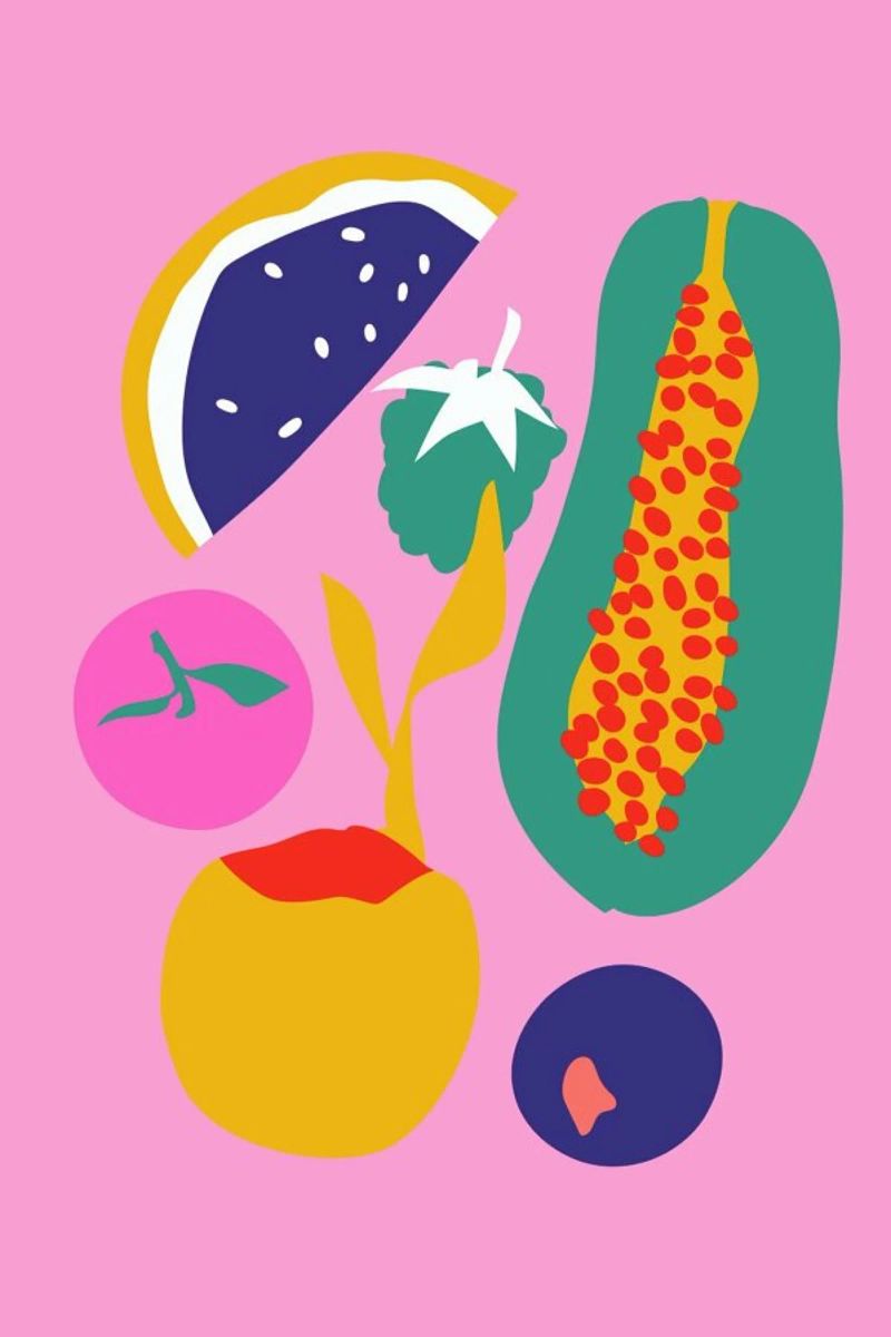 Fruity Technicolor Mix 2 poster by Mariery Young
