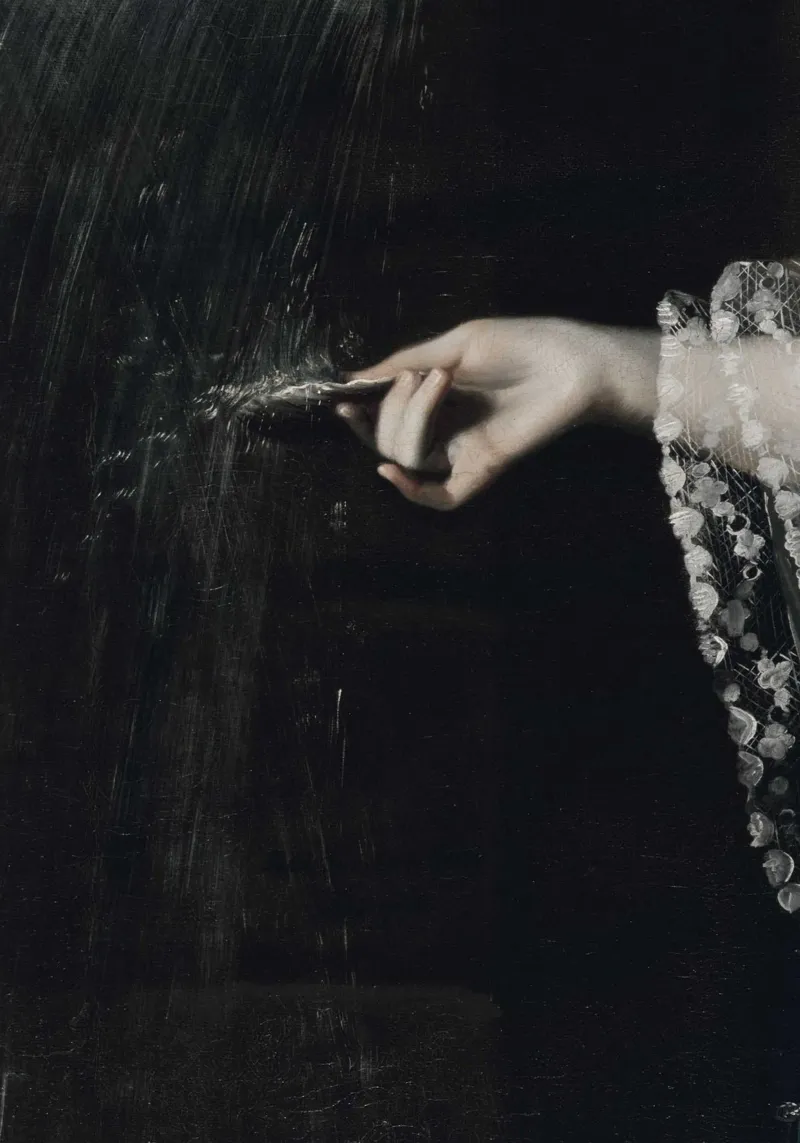 Piume e pizzi d'epoca - Arte estetica di Dark Academia tela con Cornice a cassetta da ClubArt