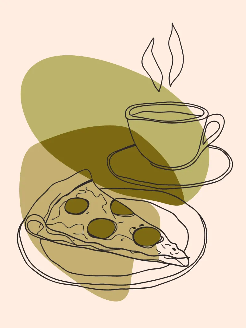 Caffè e pizza pellicola backlit da RELAXING TOUCH