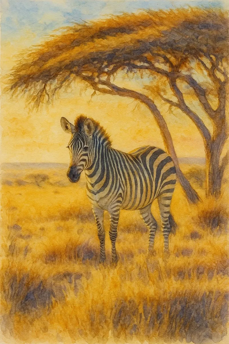 zebra malen zeichnung Hahnemühle von lauraa