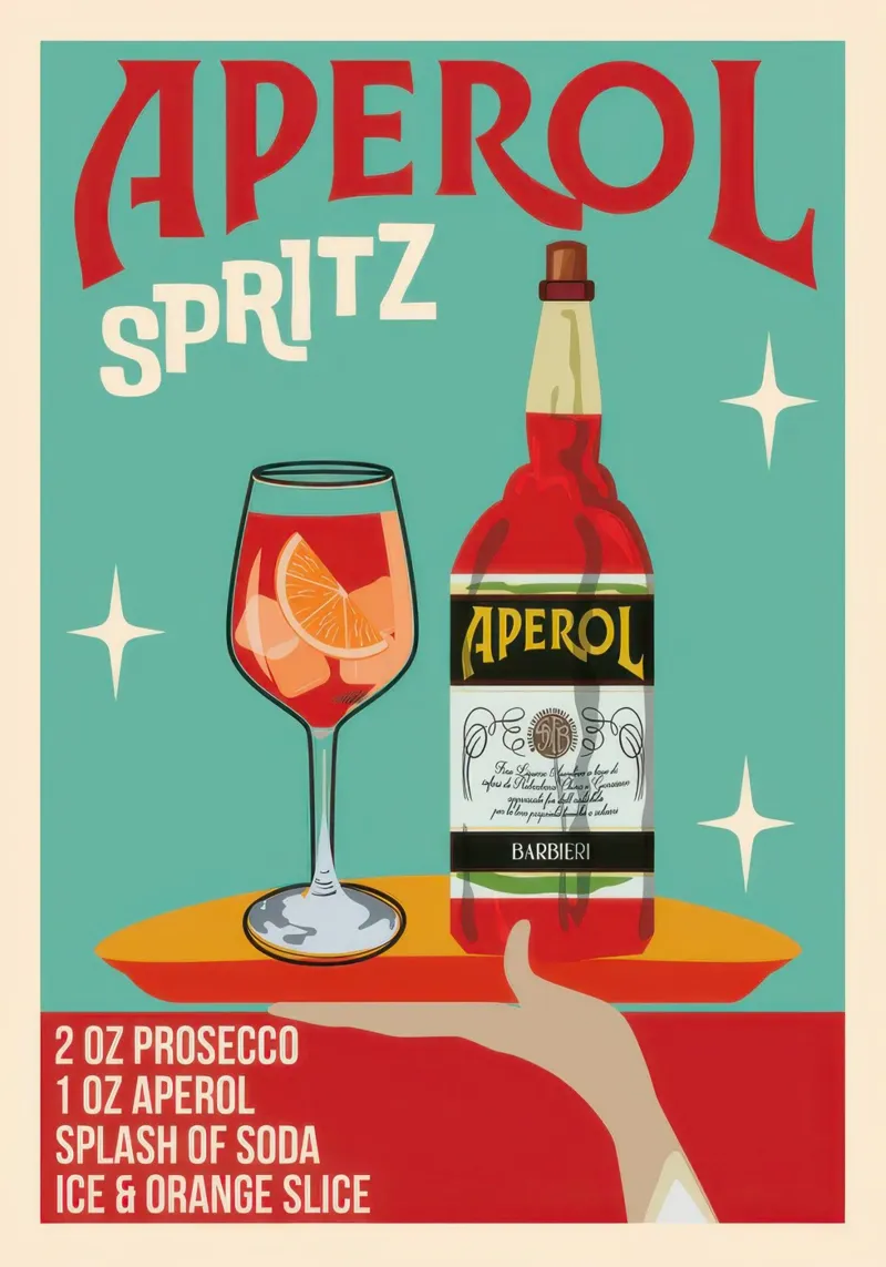Aperol Spritz pellicola backlit da Beauty wall