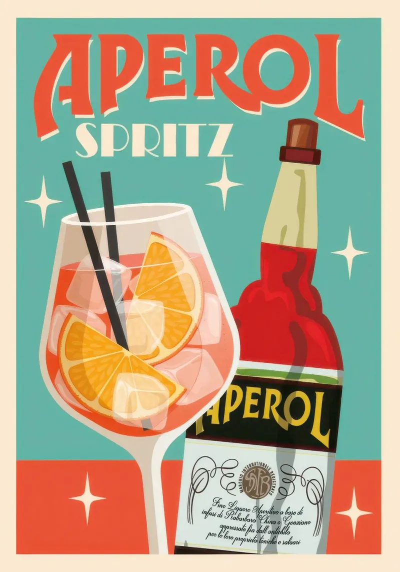 Aperol Spritz alluminio dibond da Beauty wall