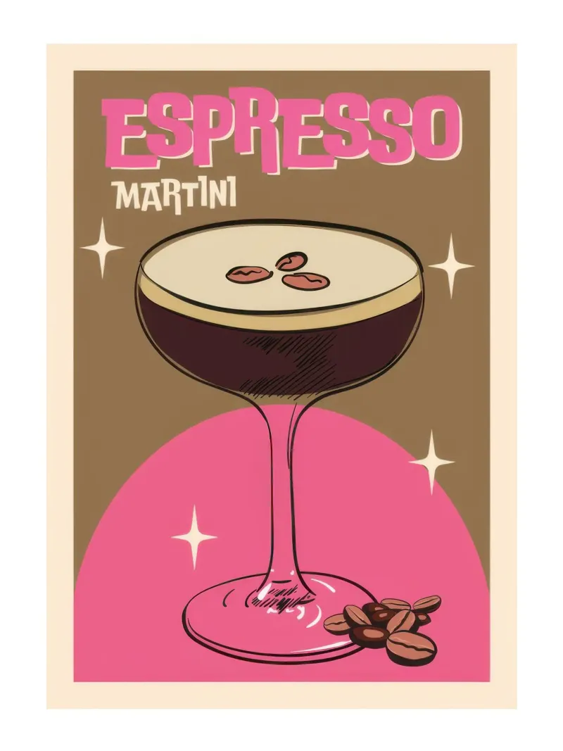 Espresso Martini poster con telaio in plastica da Beauty wall