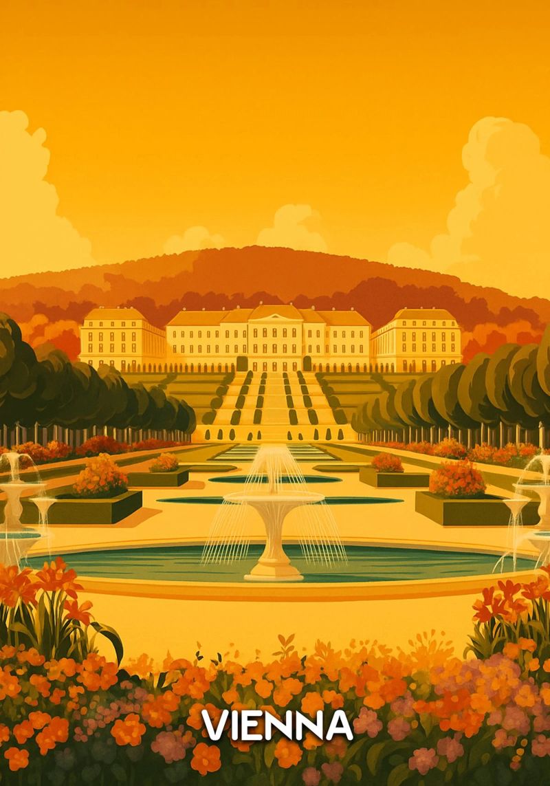 wien skyline vektor malerei Poster von adzkiya