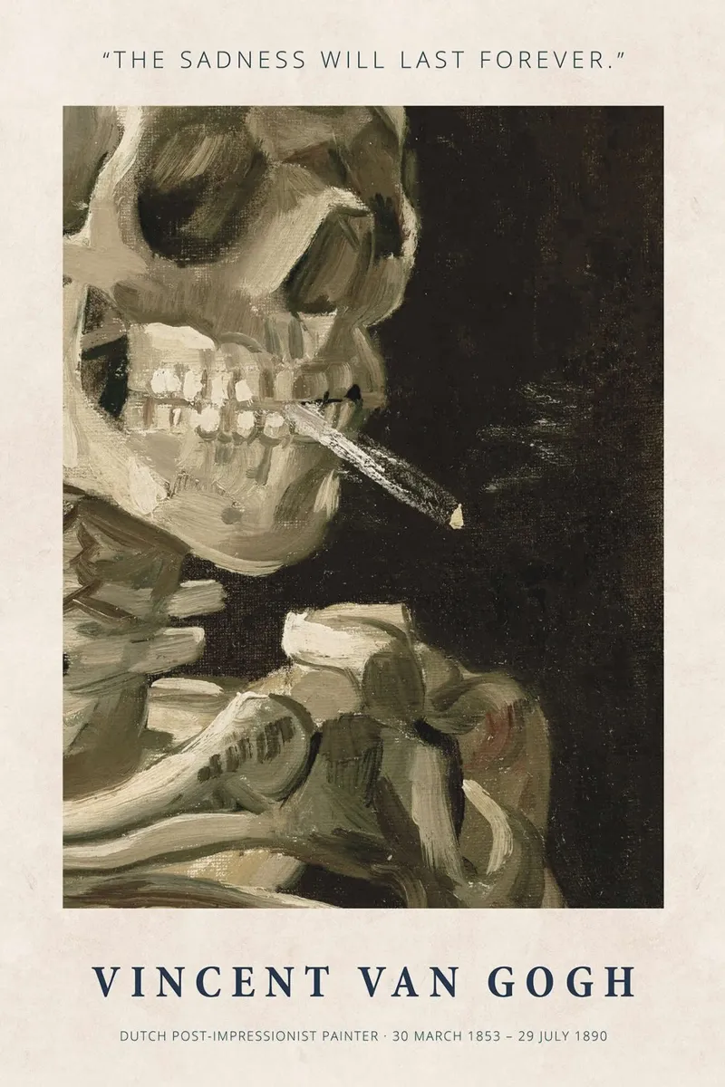 Totenkopf-Rauch - Vincent van Gogh Poster von Sylviepaint