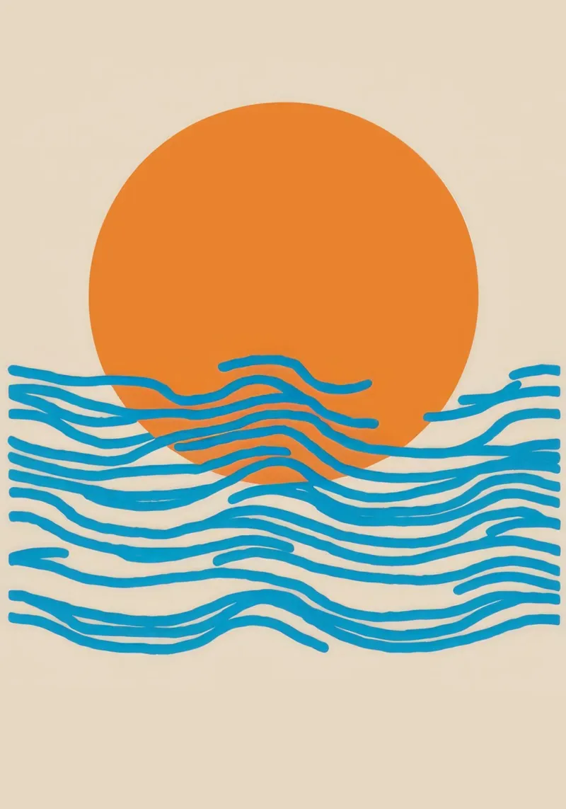 Wavy Sun God acrylic glass by Moonlite Desire
