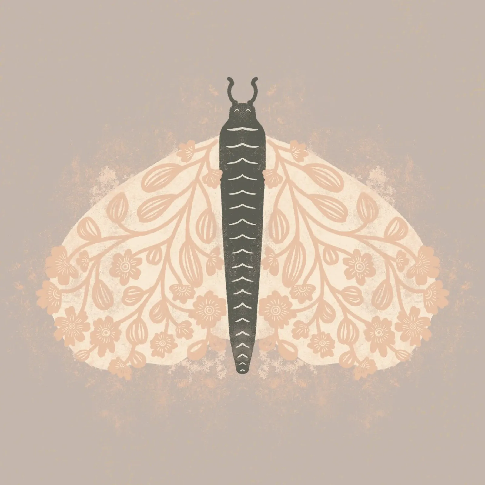 Decorative Moth art canvas by Nikita Jariwala