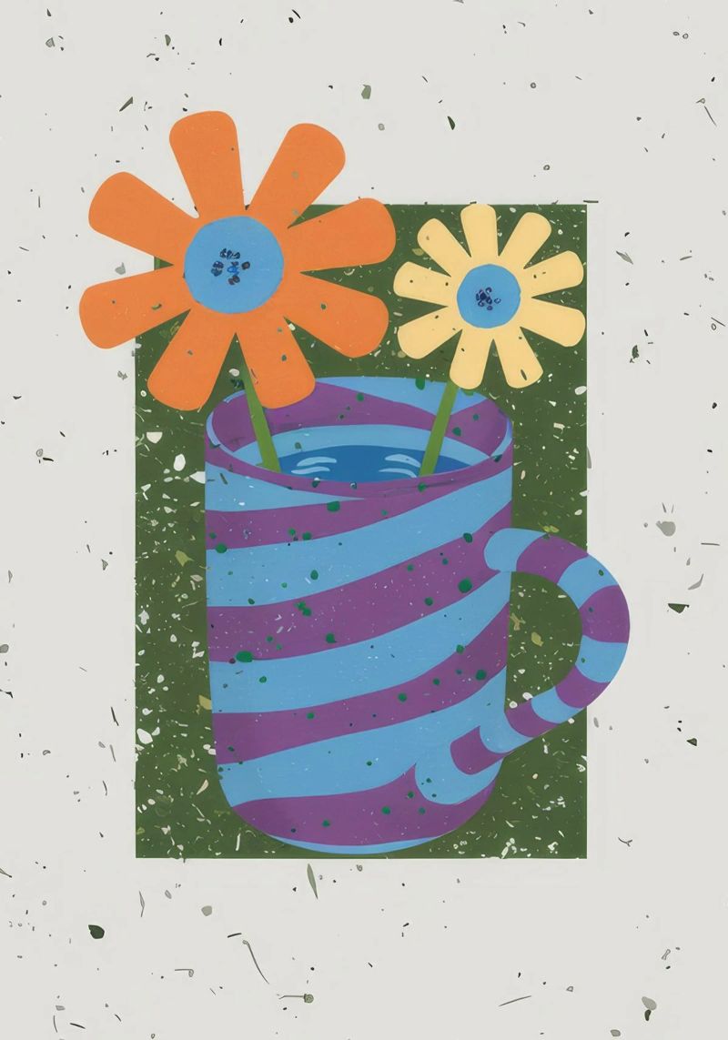 Textured Stripe Bloom canvas by Moonlite Desire