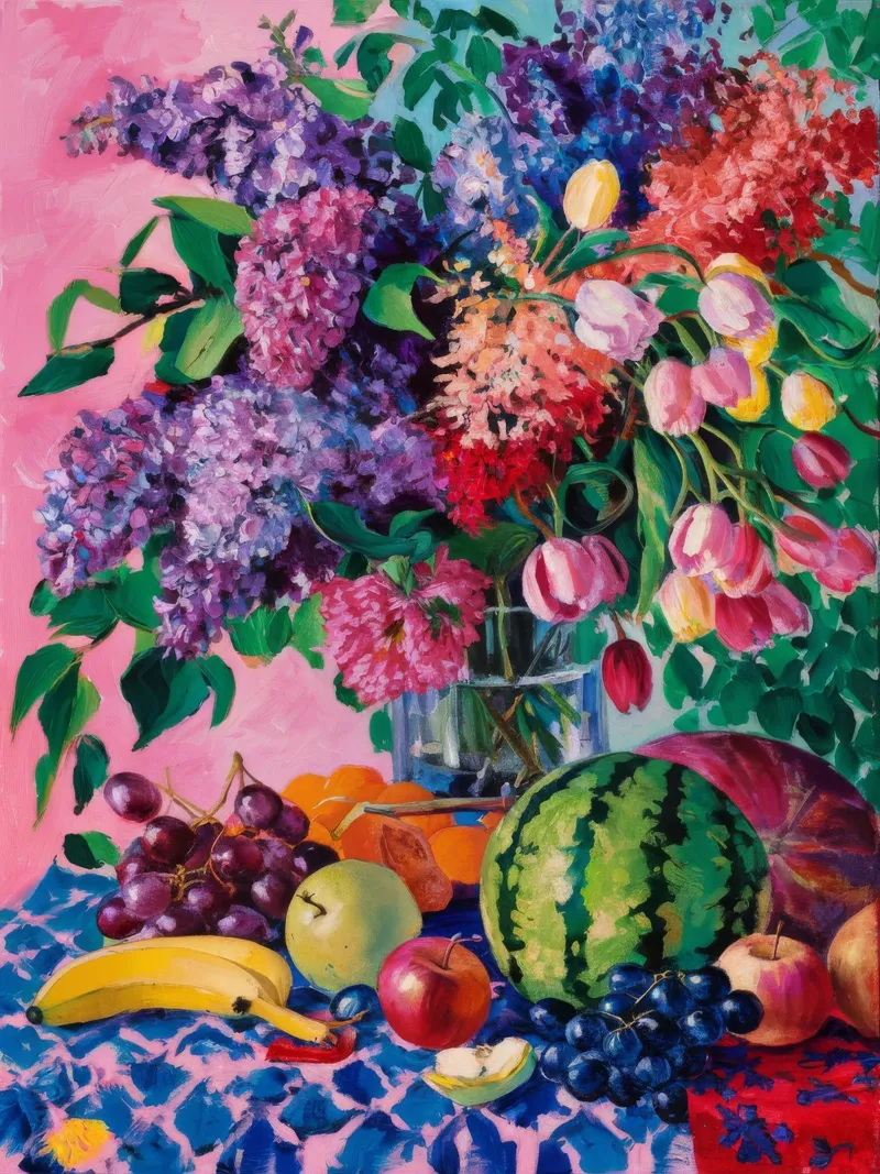 Lilac Fruit Medley canvas by Lush Essence