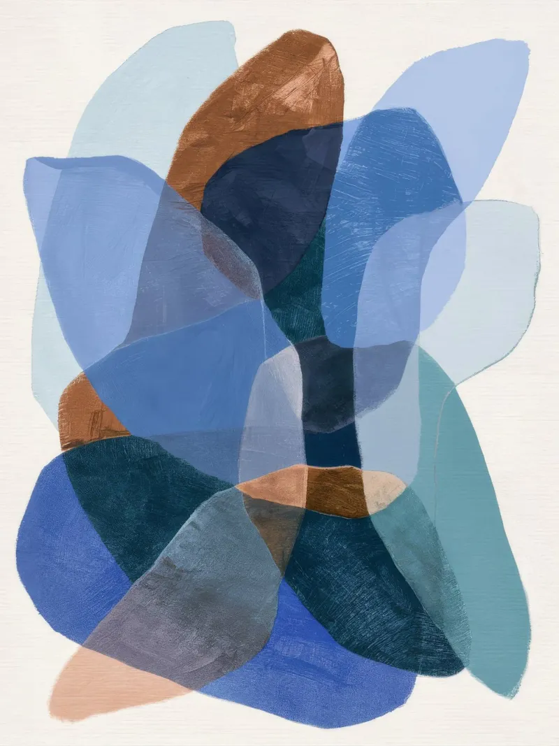 Azure Umber Veil acrylic glass by Vivid Reverie