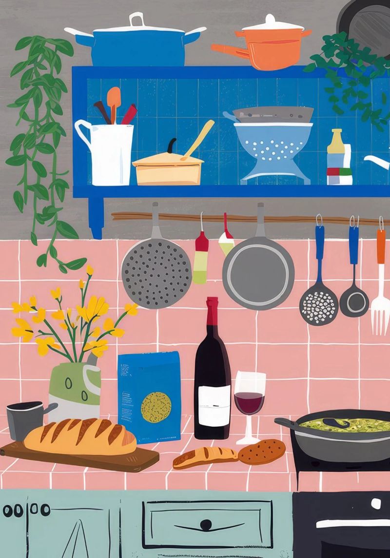Histoire d'une cuisine rustique poster de Moonlite Desire
