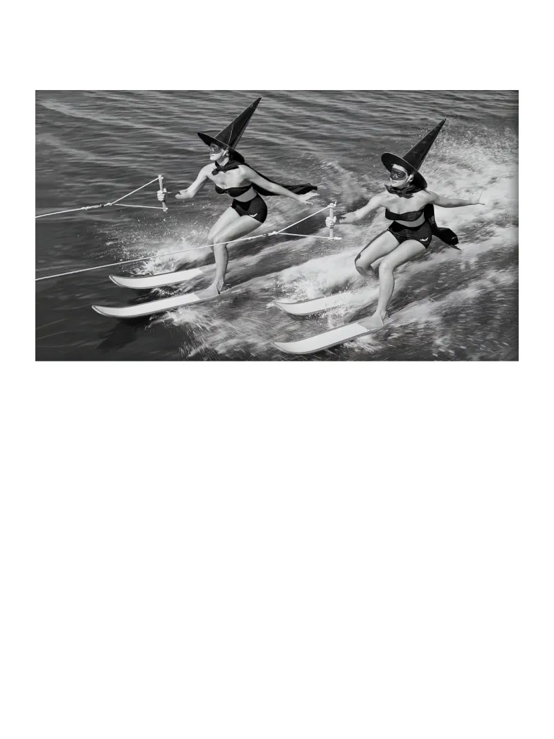 Streghe dello sci nautico alluminio dibond da Black And White