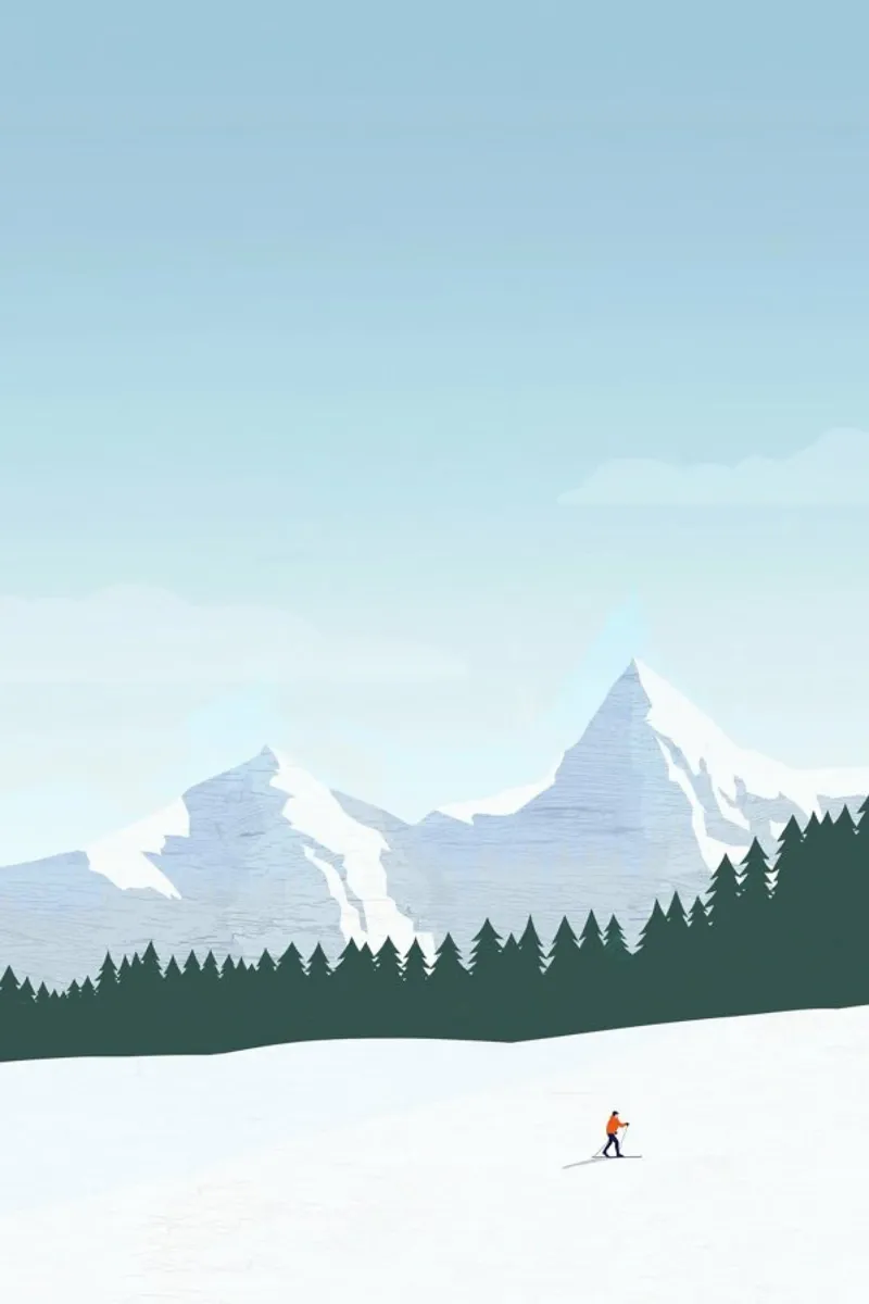 Ski poster con telaio in alluminio da Katinka Reinke