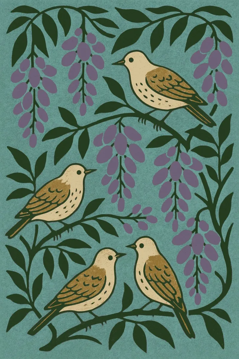 Grape Birds pellicola backlit da treechild