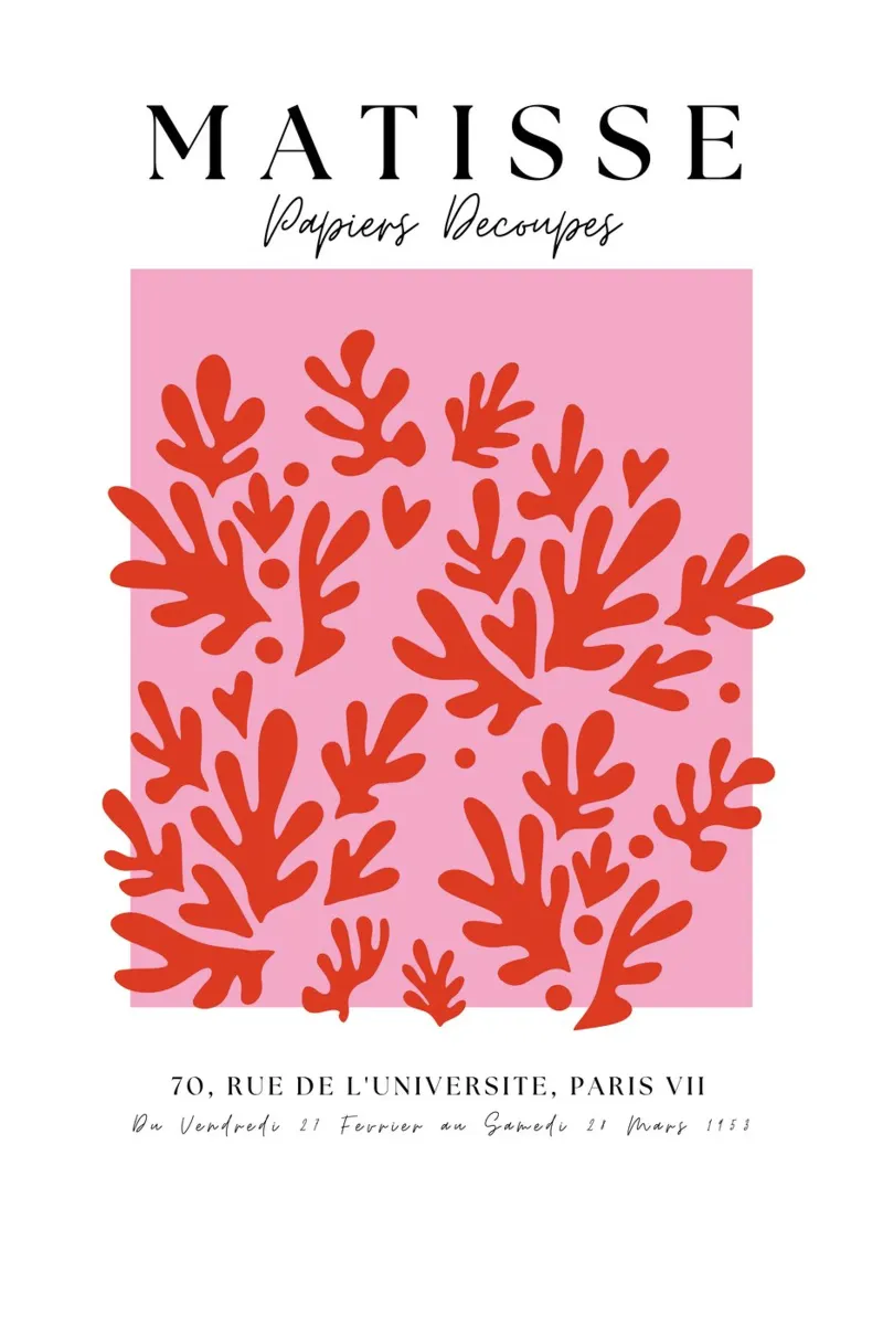 Forme di corallo minimaliste francesi di Matisse pellicola backlit da pdigitalprints