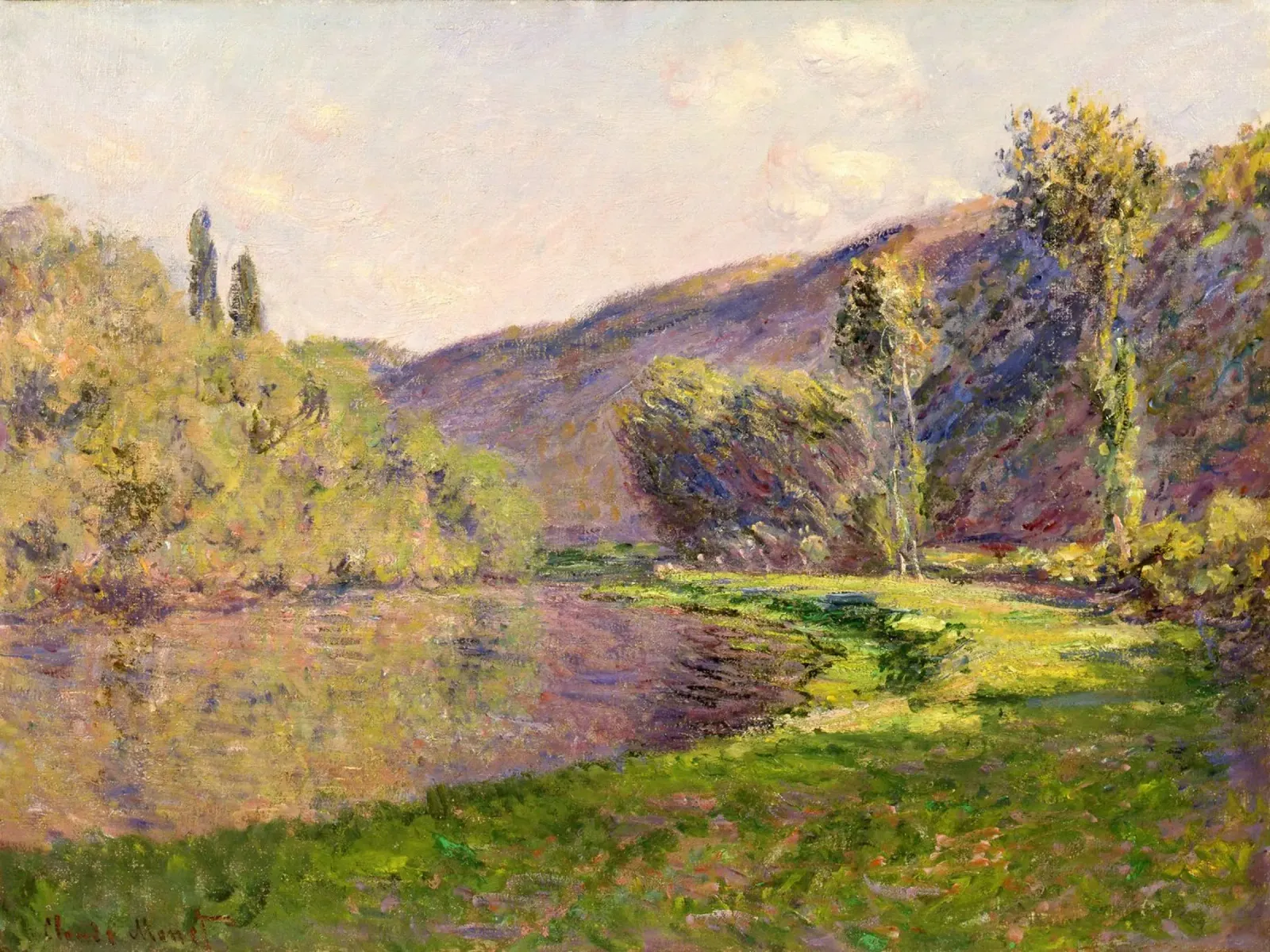 Jeufosse de Claude Monet, l'effet en fin d'après-midi hahnemühle de Monet Art Prints