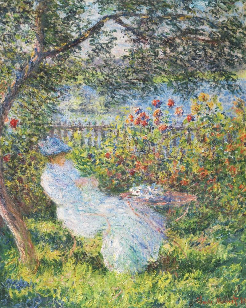 Claude Monets Alice Hoschedé im Garten Poster von Monet Art Prints