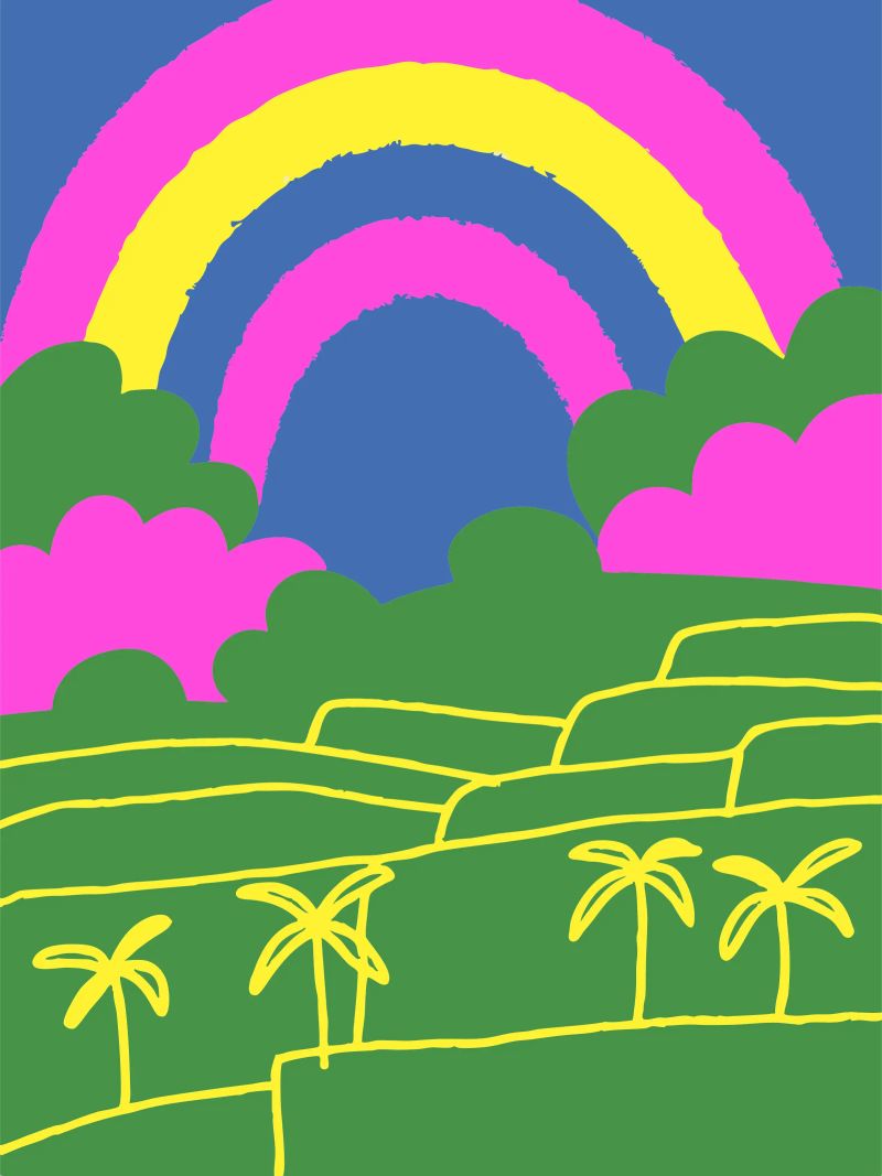 Vue de l'arc-en-ciel poster de UNIQUE SHOP