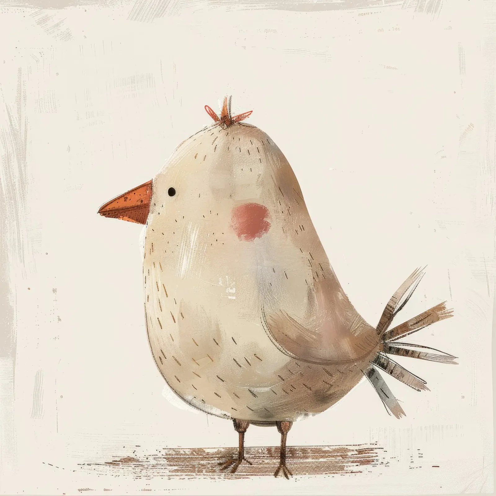 Un'illustrazione minimalista e dai toni tenui di un piccolo uccello pellicola backlit da DesignDoodle