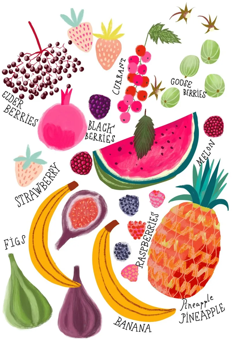 Grafico dei frutti plexiglass da MiraParadies