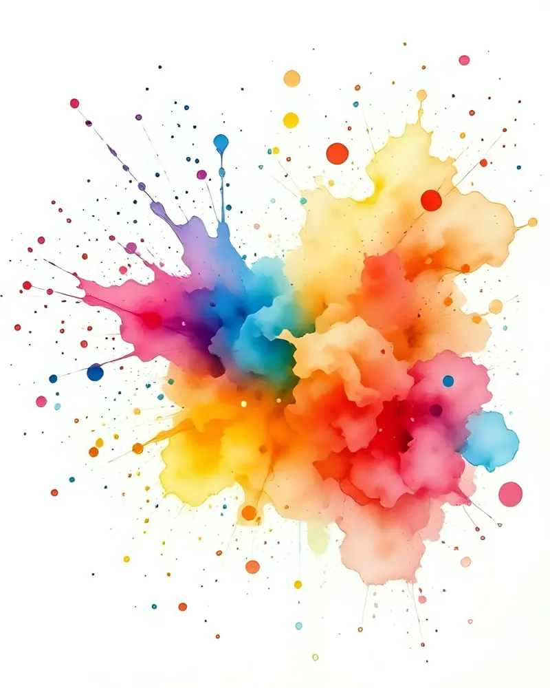 Kleur blob_styleA_3 canvas van Farb- und Blütenzauber by LK