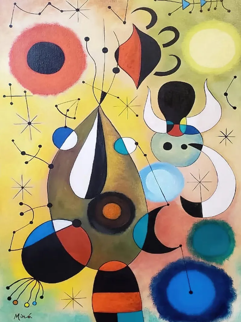 Joan Miró Abstract and Dots canvas by Danielshop