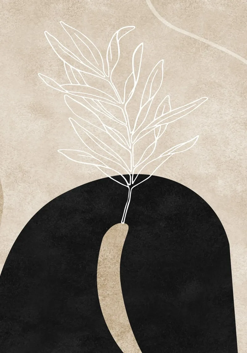 abstract boho leaf pellicola backlit da vintageshop