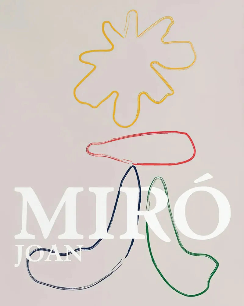 Joan Miro Modern Art poster with wooden frame by Danielshop