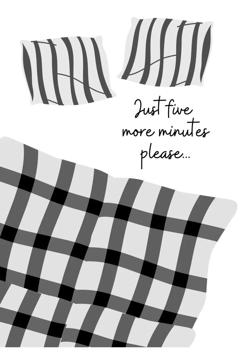 Illustrazione minimalista di biancheria da letto in bianco e nero alluminio dibond da pdigitalprints