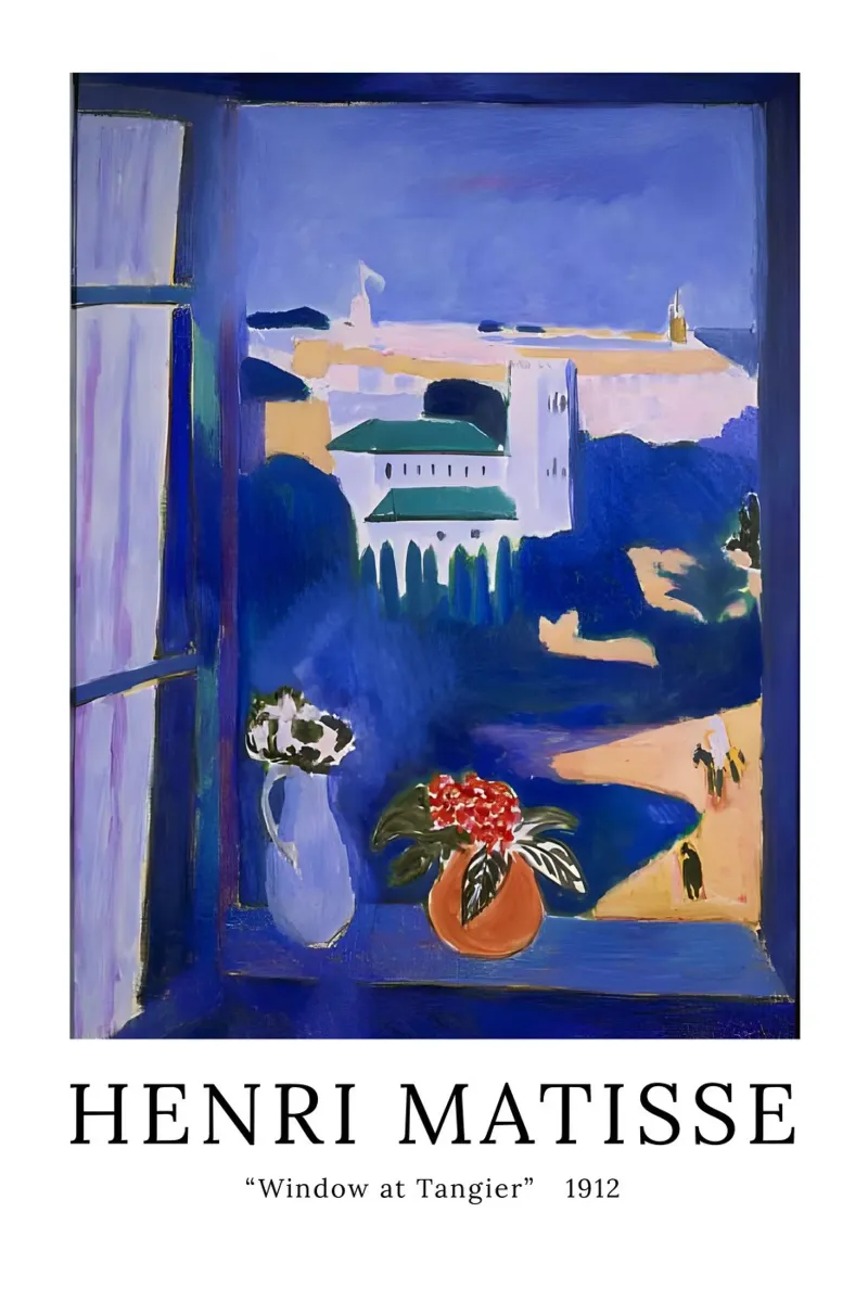 Finestra a Tangeri - Matisse d'epoca poster con telaio in legno da Stev Shop