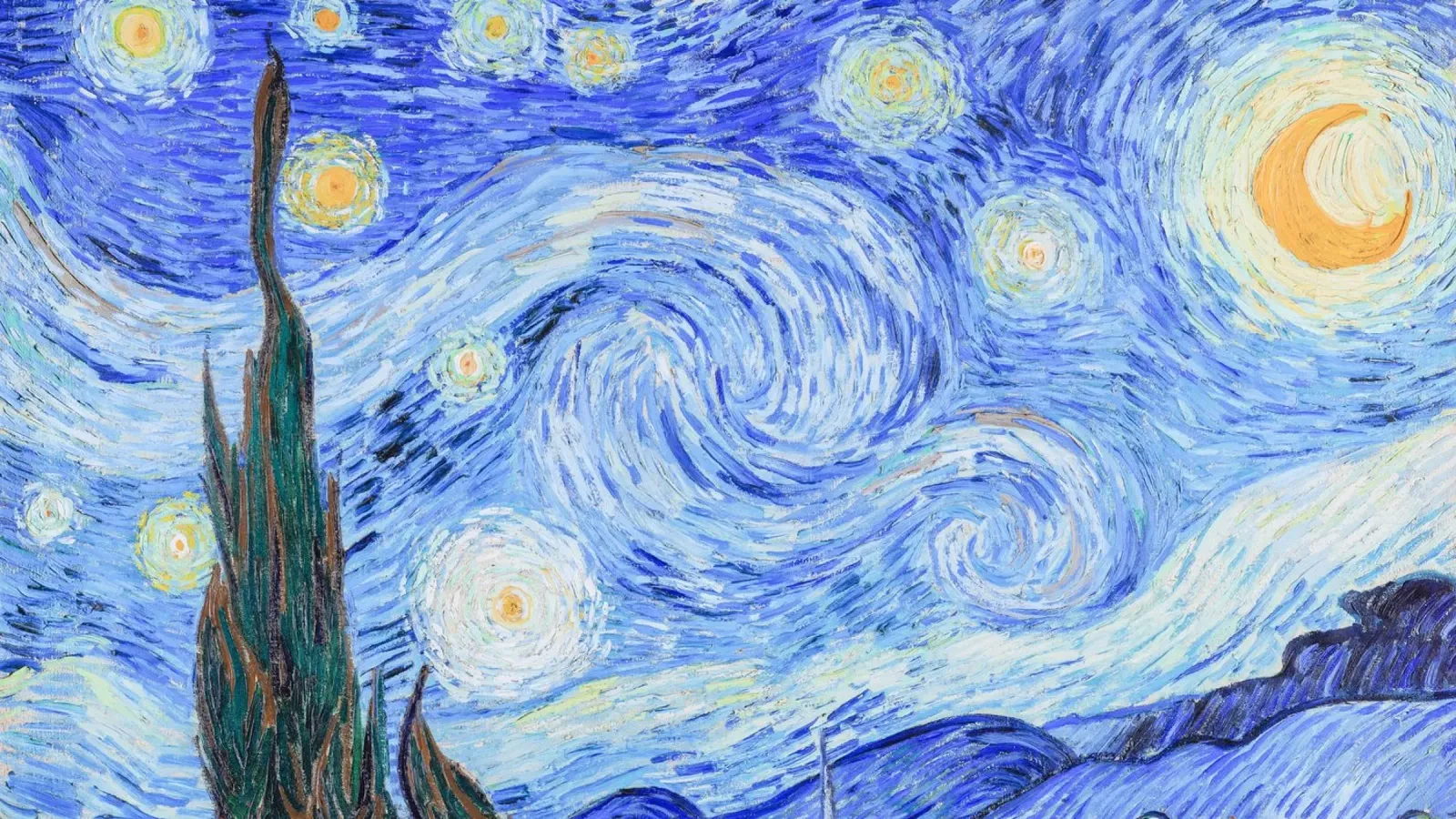 Poster della Notte stellata di Van Gogh - Masterpi del post-impressionismo pellicola backlit da NorwesClub