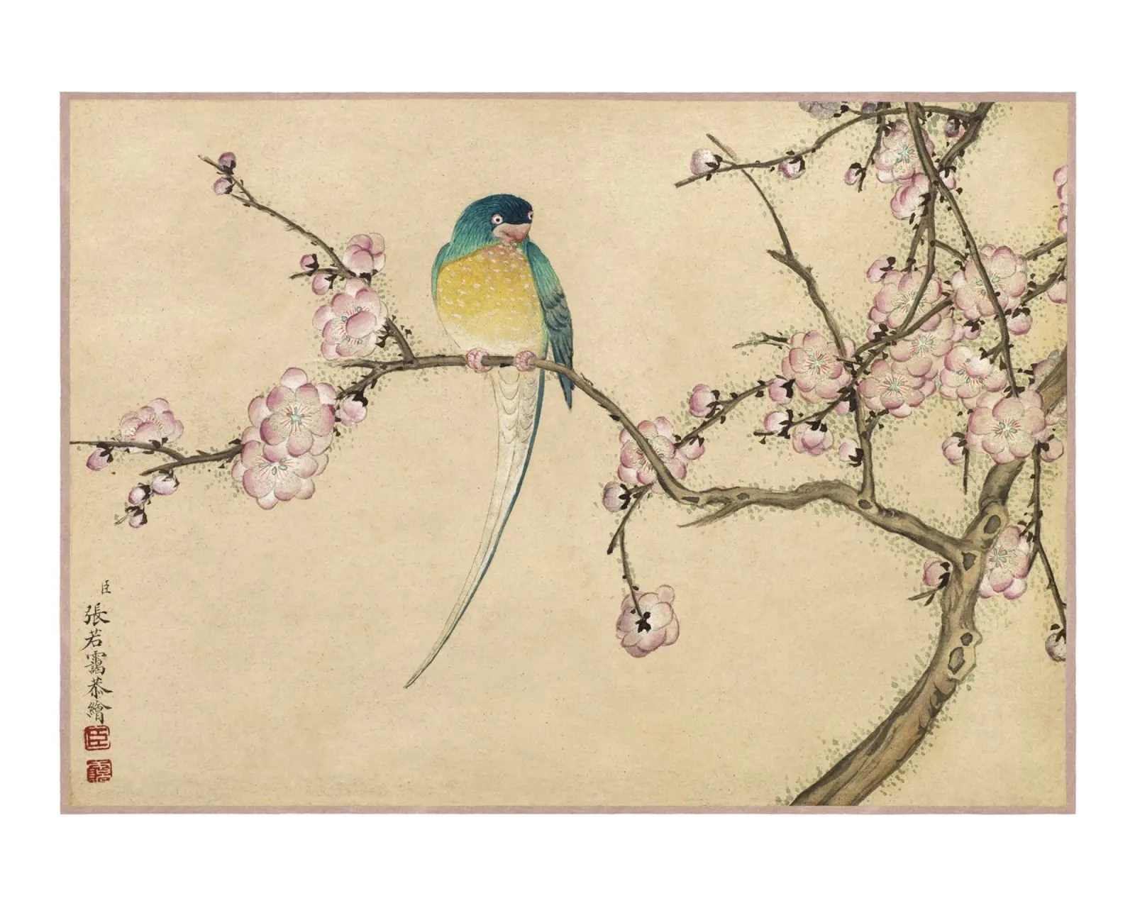 Utagawa Hiroshige Plum Tree, Bird - Ukiyo-e Japanese Art Pri canvas by NorwesClub