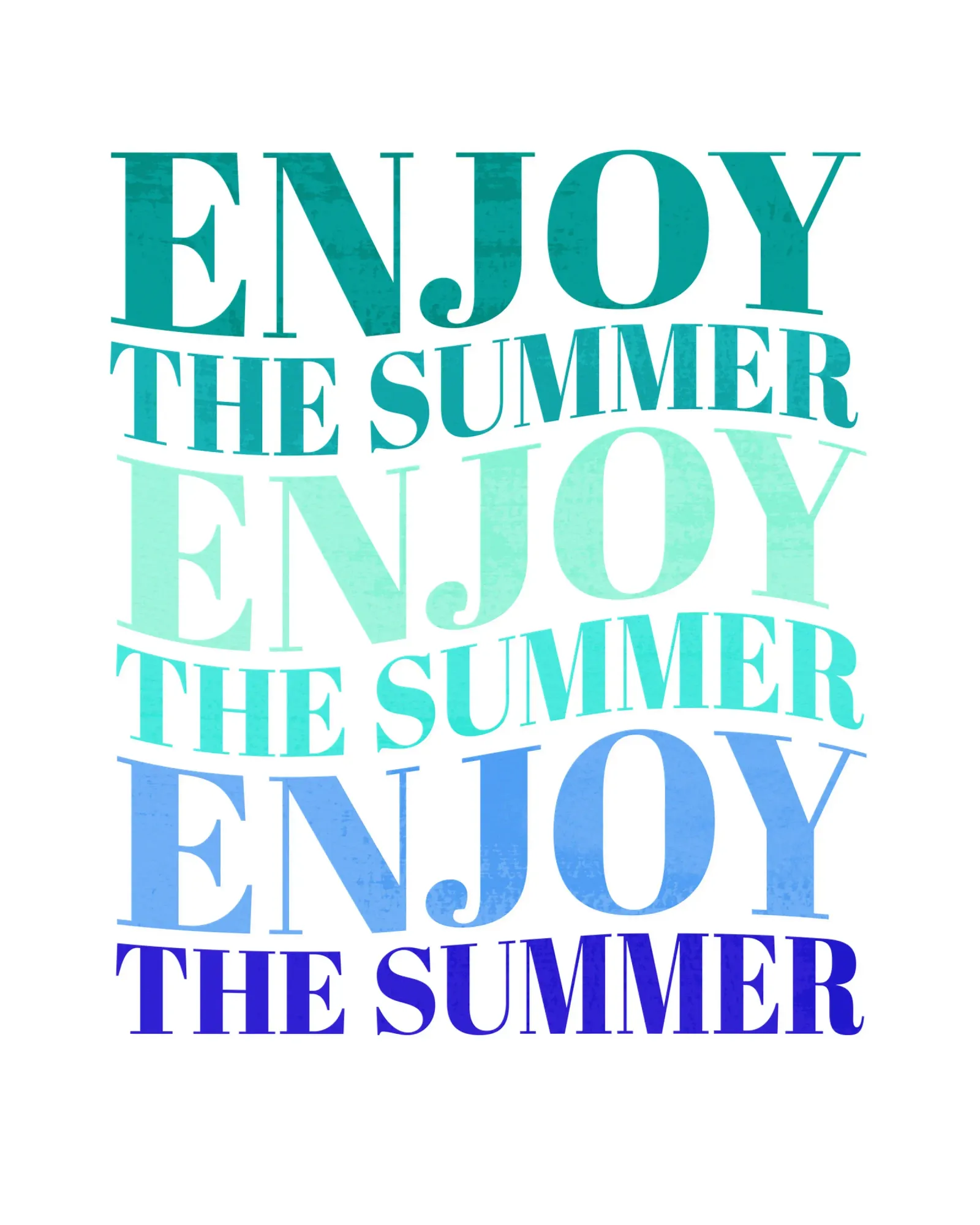 Enjoy the summer. Happy vibes with typography. pellicola backlit da CalliLetters