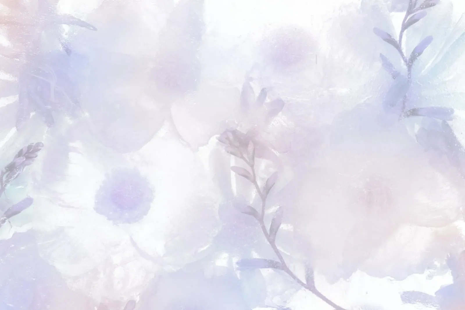 Frozen Lavender Floral Dream - Ätherische abstrakte Kunst Poster von NorwesClub