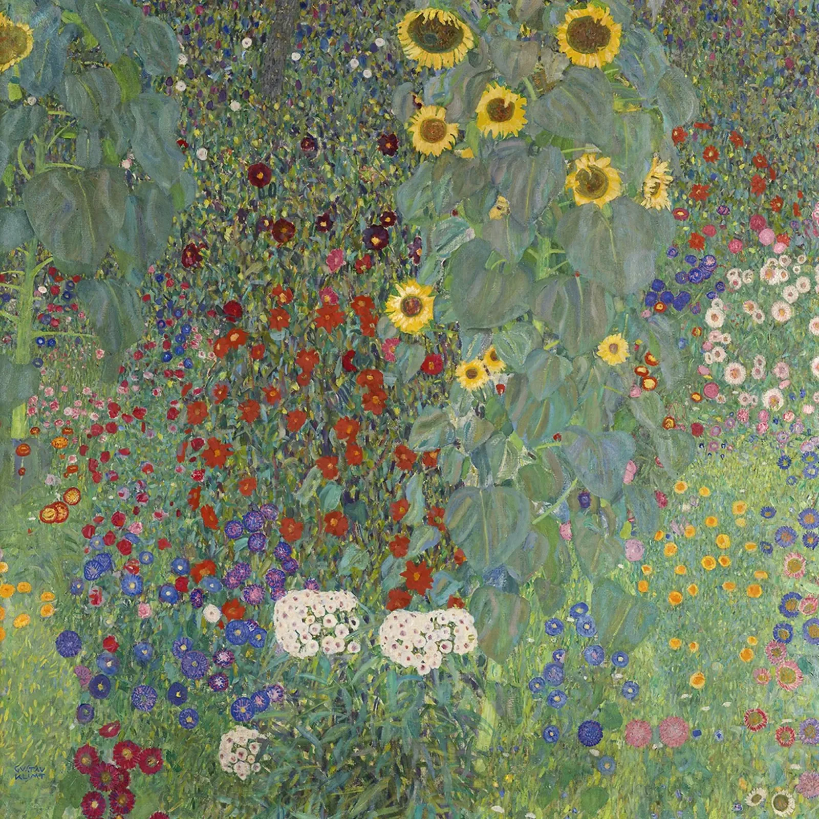 Il giardino fiorito di Gustav Klimt - Masterpiec floreale in stile Art Nouveau pellicola backlit da NorwesClub