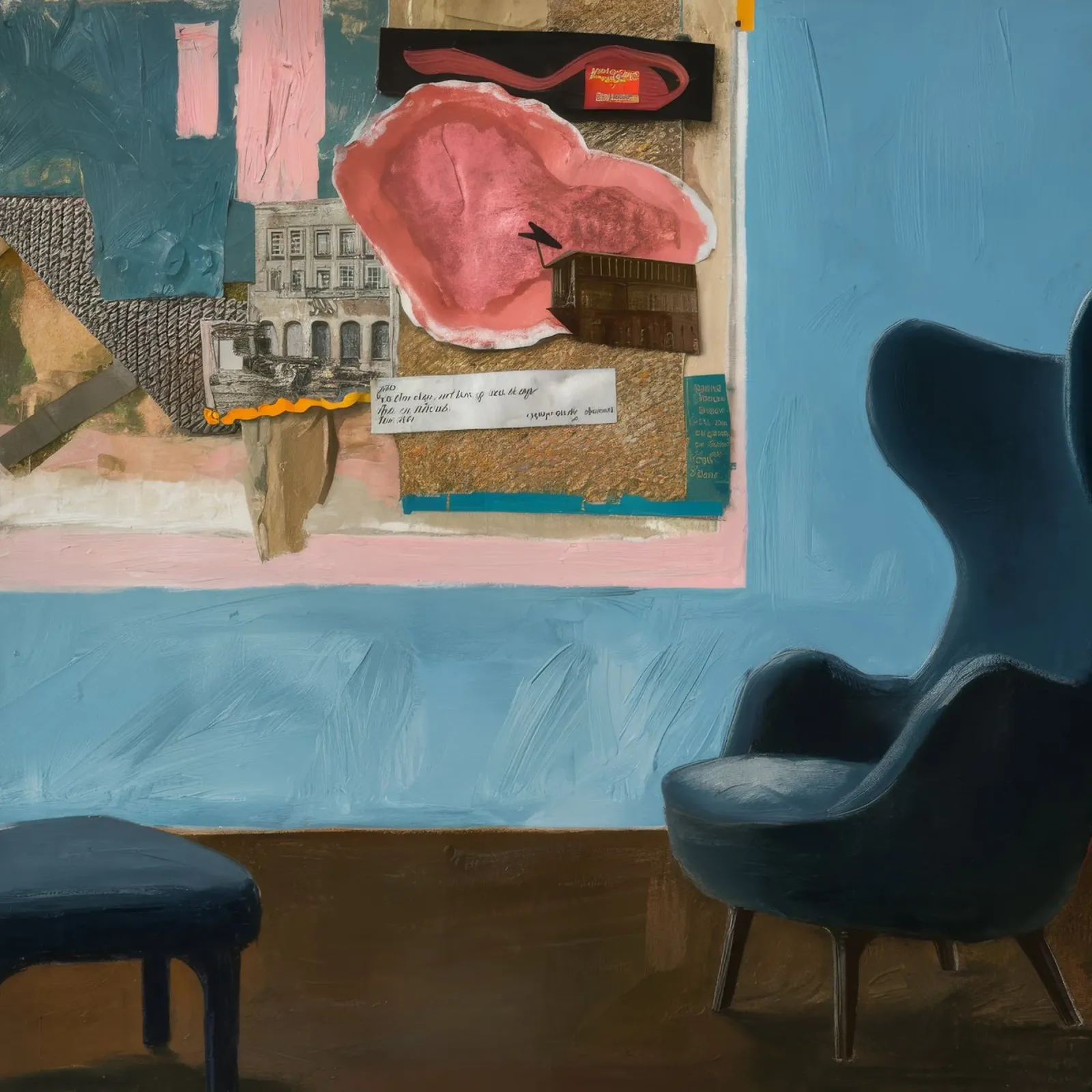Fenster Serene Aussicht Poster mit Kunststoffrahmen von Opal Strokes