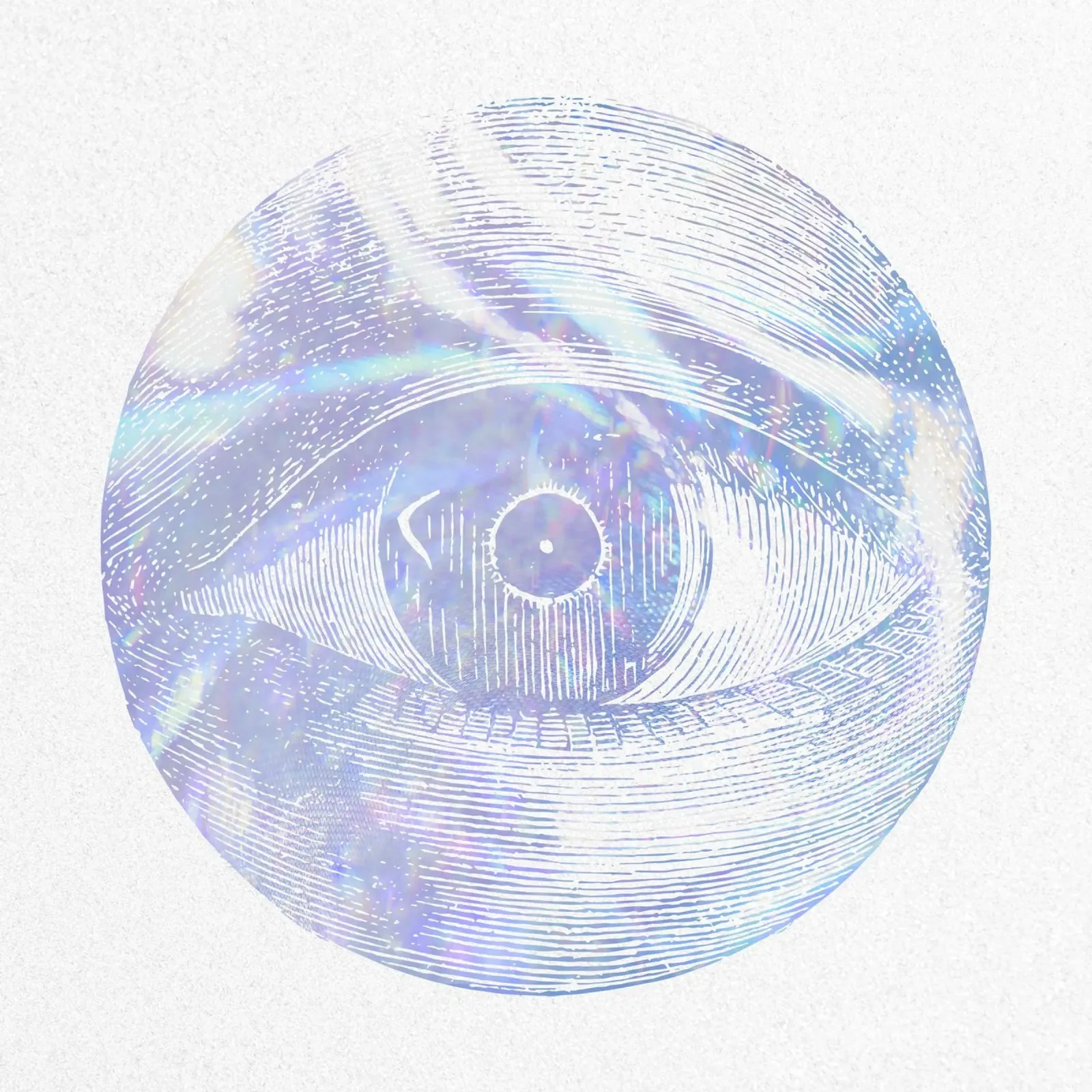 Holographic Eye Oracle - Mystical Aesthetic Wall Art Print canvas with Floater frame by NorwesClub