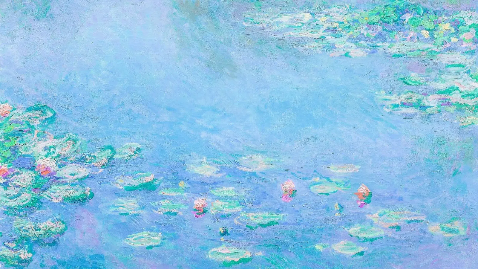 Monet's Water Lilies Pond - Impressionism Serene Art Print canvas with Floater frame by NorwesClub