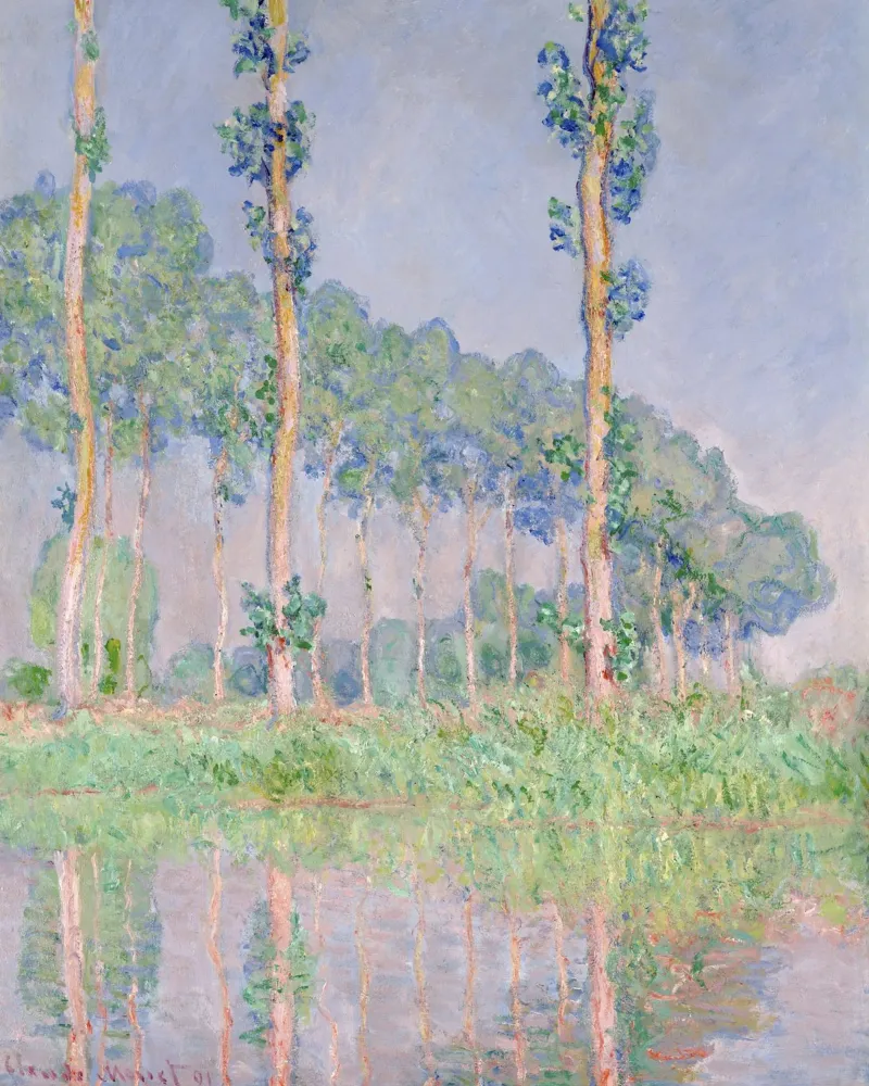 I pioppi dell'Epte di Monet - Paesaggio impressionista pellicola backlit da NorwesClub