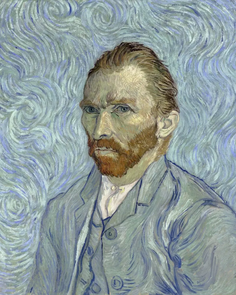Autoportrait de Van Gogh - Chef-d'œuvre du post-impressionnisme poster avec cadre en aluminium de NorwesClub