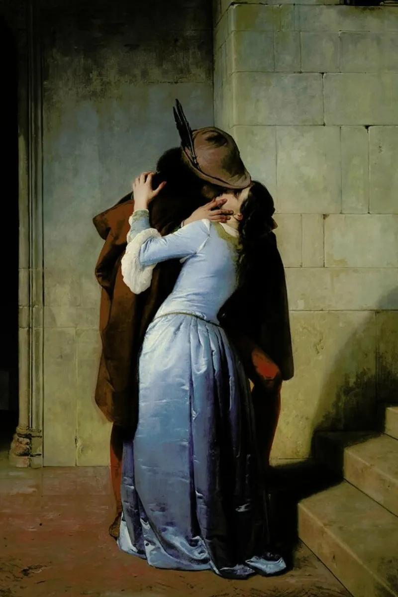 Hayez - El Beso pellicola backlit da Vintage by JUNIQE