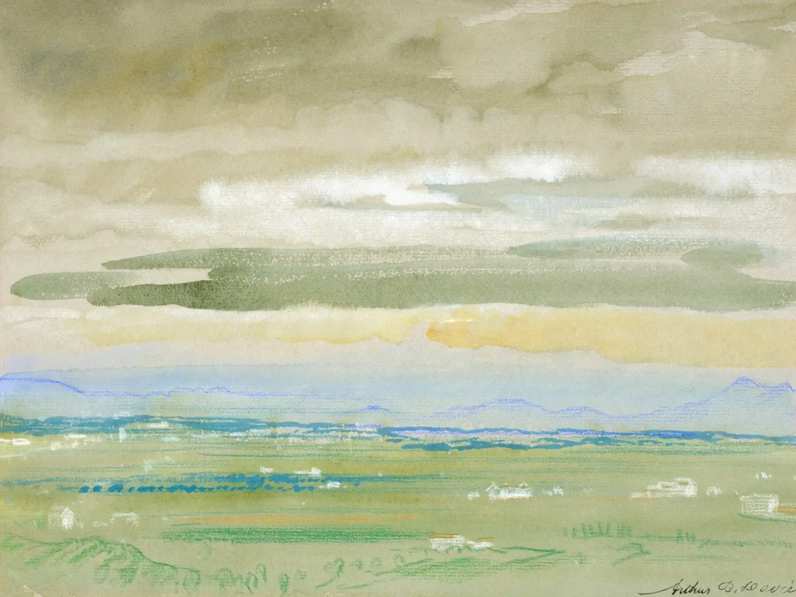 Arthur B. Davies - Orizzonte - Paesaggio tonalista Stampa d'arte pellicola backlit da NorwesClub
