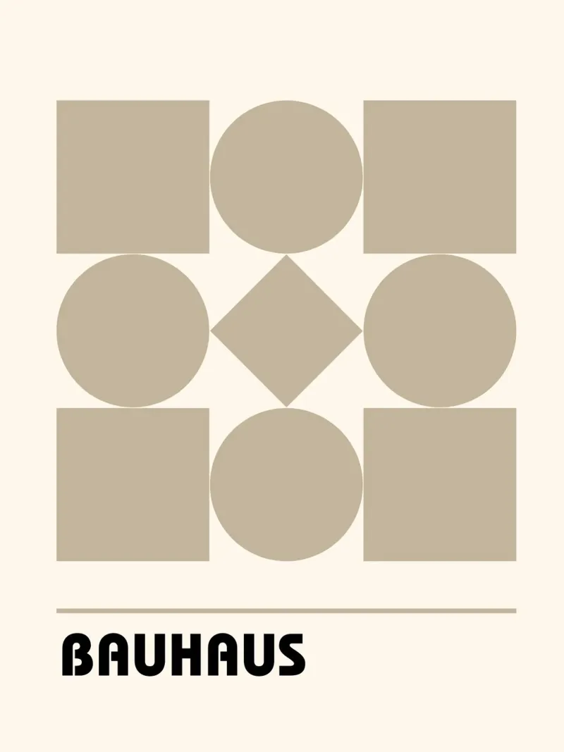 Forme in equilibrio - Geometria Bauhaus alluminio dibond da Casa Calm