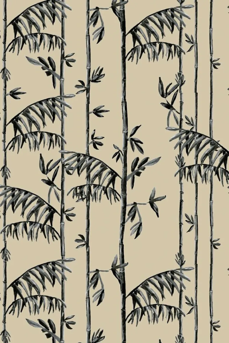 Bamboo Leaves Beige pellicola backlit da Femke Zwaan