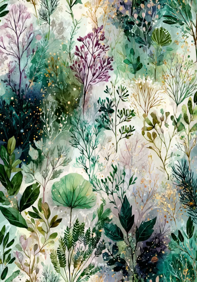 Floral meadow hahnemühle by Justyna Jaszke JBJart