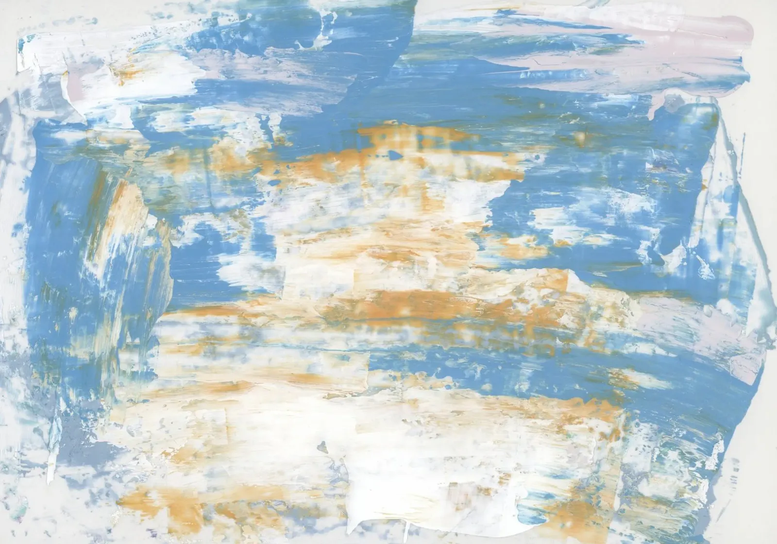 Abstract Kustpalet - Structuur Oceaan Kunstdruk canvas van NorwesClub