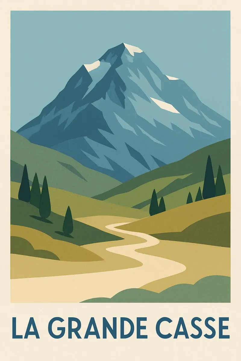 La Grande Casse - una vetta selvaggia dall'orizzonte aperto pellicola backlit da JETLAG | affiches voyage