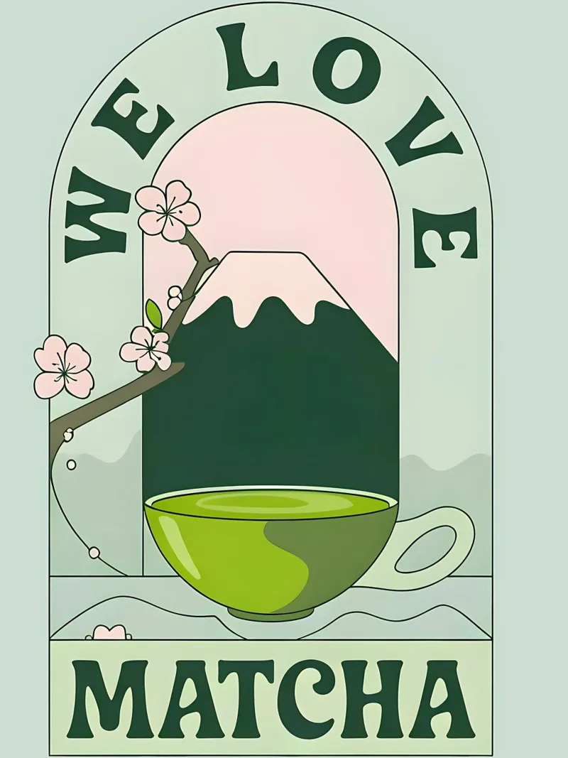 Matcha poster con telaio in alluminio da mitom