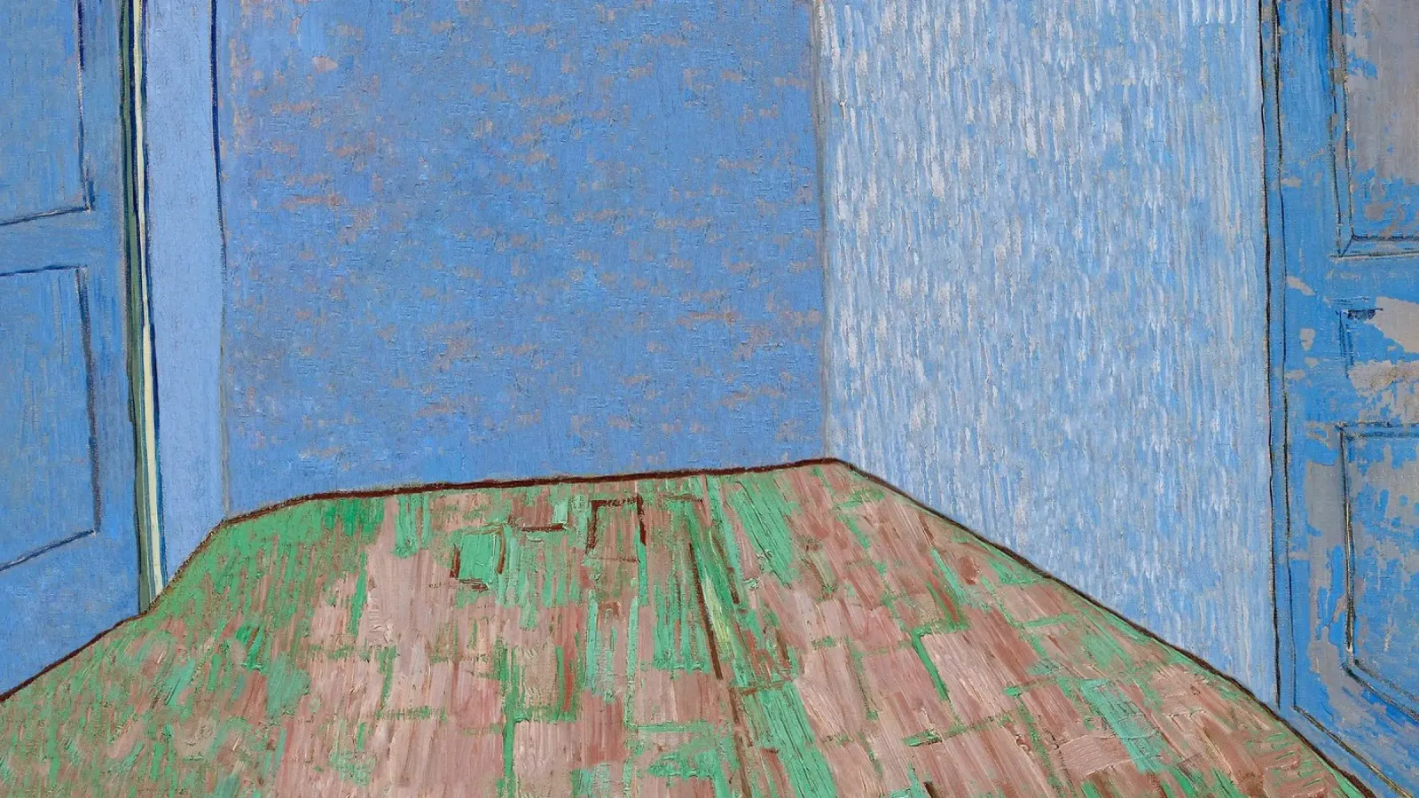 La stanza vuota di Van Gogh - Studio di interni post-impressionista poster con telaio in plastica da NorwesClub