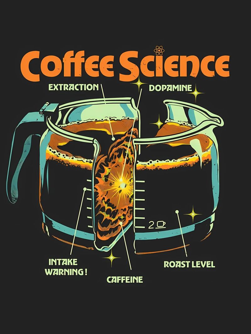 Scienza del caffè pellicola backlit da mitom